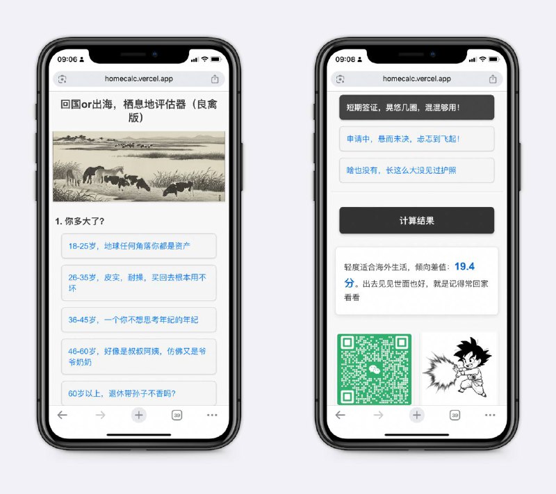 一个神奇的网站看你适合润出去还是留在国内～