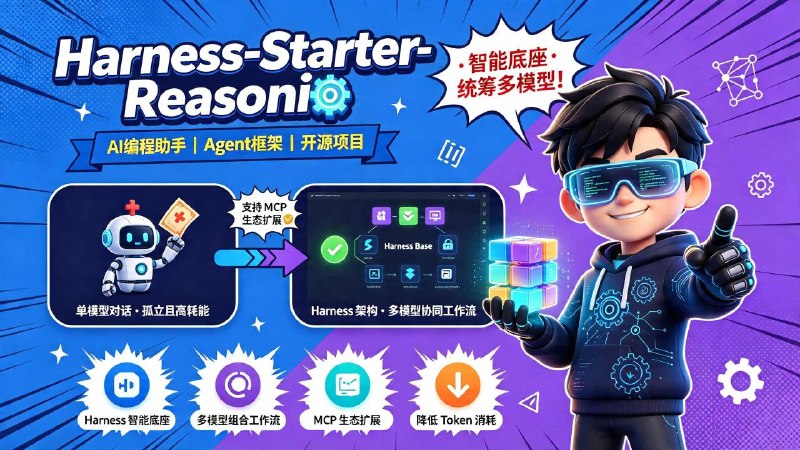 🤖 Harness-Starter-Reasonix📦 AI 编程助手 ｜ Agent 框架 ｜ 开源项目