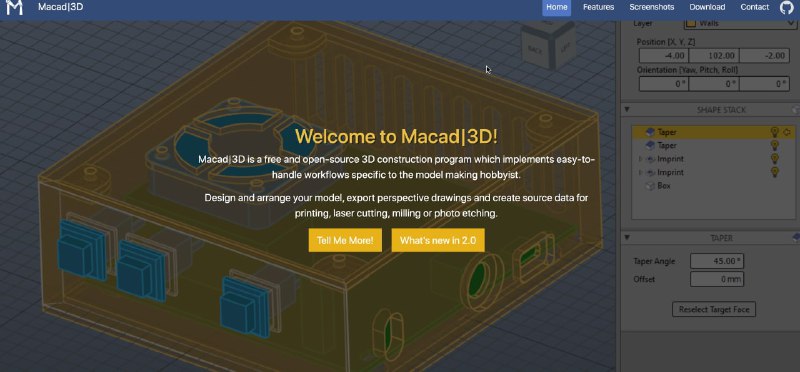 一个免费的开源3D构建程序，它实现了特定于模型制作爱好者的易于处理的工作流程